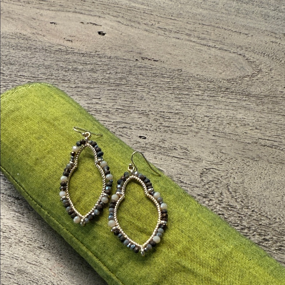 Elegant Beaded Hoop Earrings